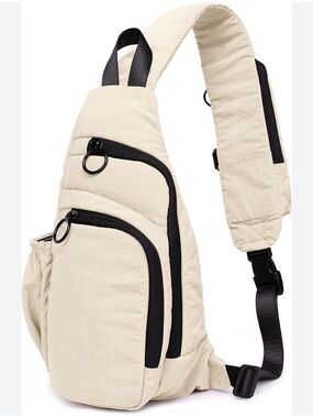 Free People Renegade Women's  Adjustable Strap Crossbody Sling Bag Ivory NWT